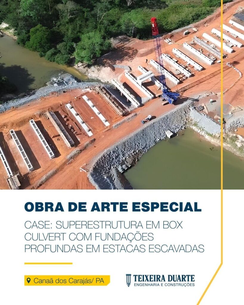 Obra de arte especial — Case: superestrutura em Box Culvert com fundações com fundações profundas em estacas escavadas